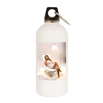 Tammin Sursok White Water Bottle With Carabiner