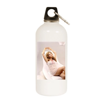 Tammin Sursok White Water Bottle With Carabiner