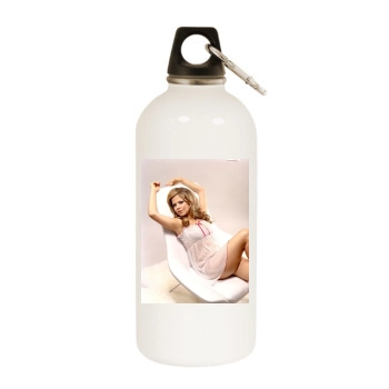 Tammin Sursok White Water Bottle With Carabiner