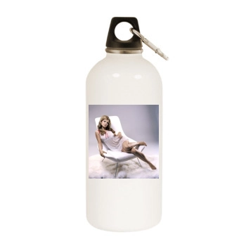 Tammin Sursok White Water Bottle With Carabiner