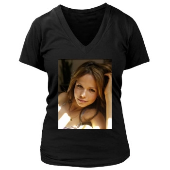 Tammin Sursok Women's Deep V-Neck TShirt