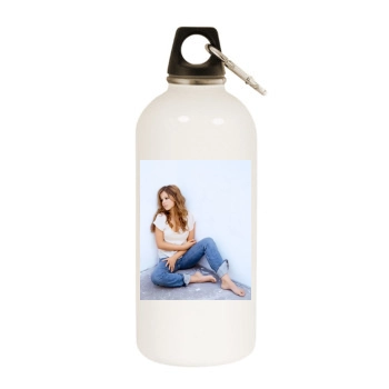 Tammin Sursok White Water Bottle With Carabiner