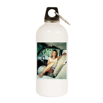 Tammin Sursok White Water Bottle With Carabiner