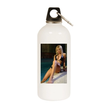 Tara Conner White Water Bottle With Carabiner