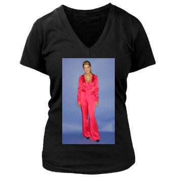 Tara Reid Women's Deep V-Neck TShirt