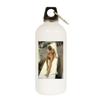 Tara Reid White Water Bottle With Carabiner