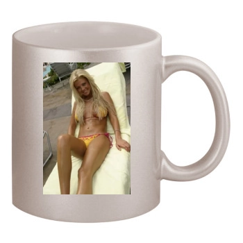 Tara Reid 11oz Metallic Silver Mug