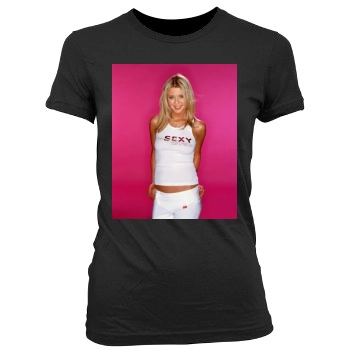 Tara Reid Women's Junior Cut Crewneck T-Shirt