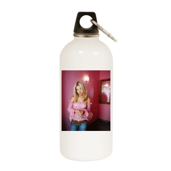 Tara Reid White Water Bottle With Carabiner