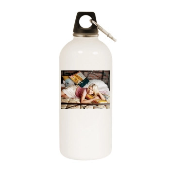 Tara Reid White Water Bottle With Carabiner