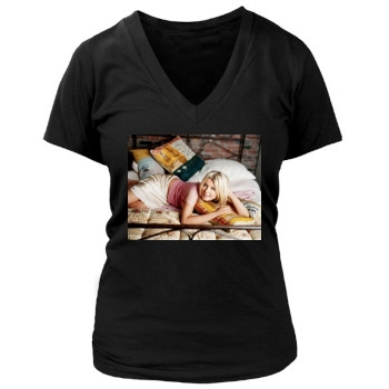 Tara Reid Women's Deep V-Neck TShirt