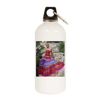 Tara Reid White Water Bottle With Carabiner