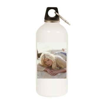 Tara Reid White Water Bottle With Carabiner