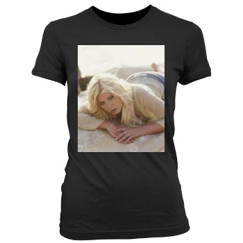 Tara Reid Women's Junior Cut Crewneck T-Shirt