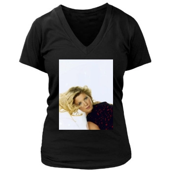 Tara Reid Women's Deep V-Neck TShirt