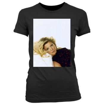 Tara Reid Women's Junior Cut Crewneck T-Shirt