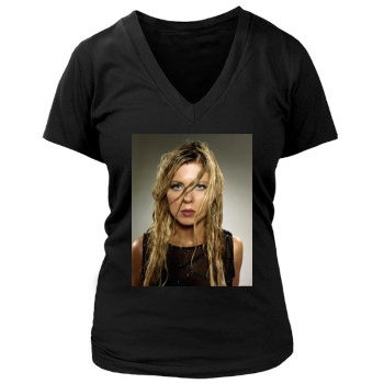 Tara Reid Women's Deep V-Neck TShirt