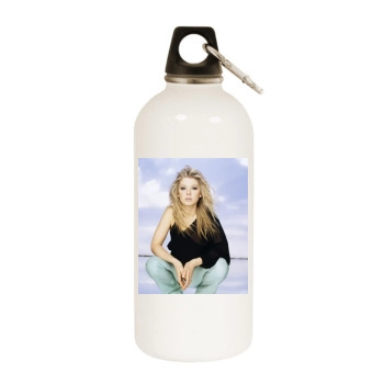 Tara Reid White Water Bottle With Carabiner