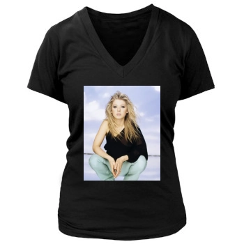 Tara Reid Women's Deep V-Neck TShirt