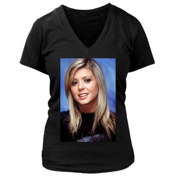 Tara Reid Women's Deep V-Neck TShirt