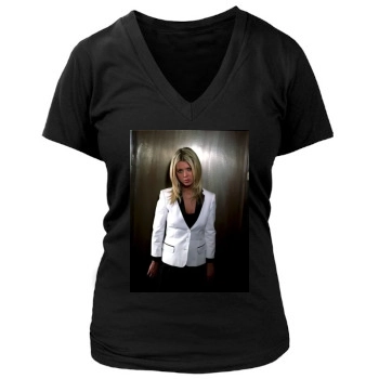 Tara Reid Women's Deep V-Neck TShirt