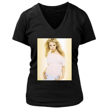 Tara Reid Women's Deep V-Neck TShirt