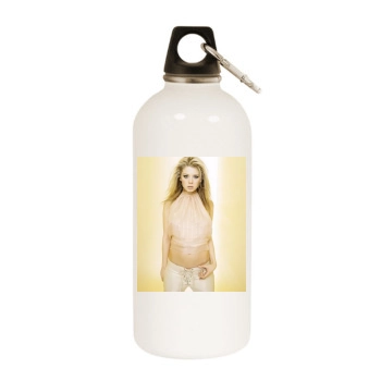 Tara Reid White Water Bottle With Carabiner