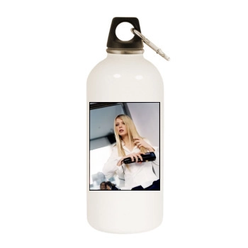 Tara Reid White Water Bottle With Carabiner