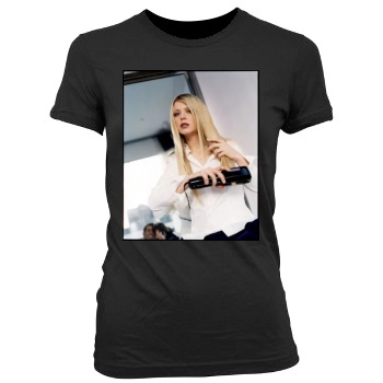 Tara Reid Women's Junior Cut Crewneck T-Shirt