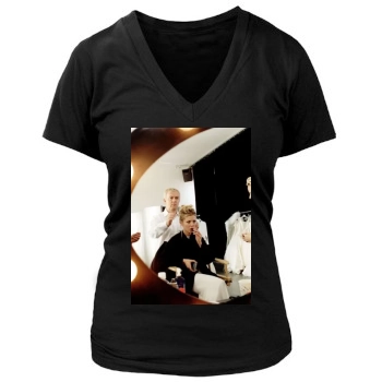 Tara Reid Women's Deep V-Neck TShirt