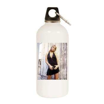 Tara Reid White Water Bottle With Carabiner