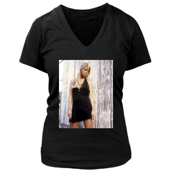 Tara Reid Women's Deep V-Neck TShirt