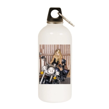 Tara Reid White Water Bottle With Carabiner