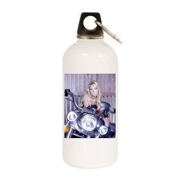 Tara Reid White Water Bottle With Carabiner