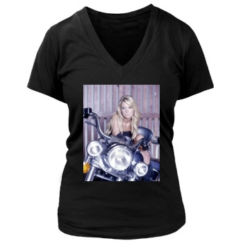 Tara Reid Women's Deep V-Neck TShirt