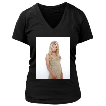 Tara Reid Women's Deep V-Neck TShirt