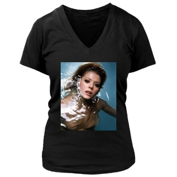 Tara Reid Women's Deep V-Neck TShirt