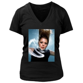 Tara Reid Women's Deep V-Neck TShirt