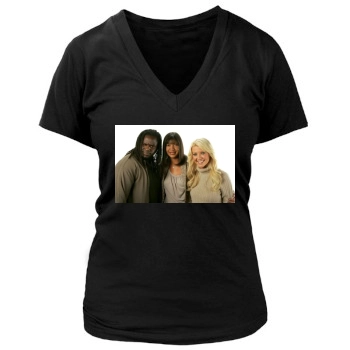 Tara Reid Women's Deep V-Neck TShirt