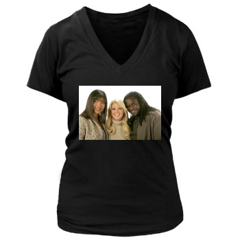 Tara Reid Women's Deep V-Neck TShirt