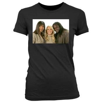 Tara Reid Women's Junior Cut Crewneck T-Shirt