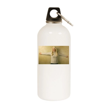 Tara Reid White Water Bottle With Carabiner