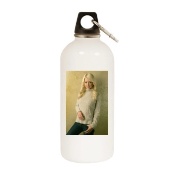 Tara Reid White Water Bottle With Carabiner