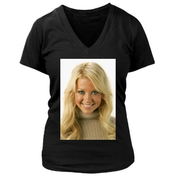 Tara Reid Women's Deep V-Neck TShirt