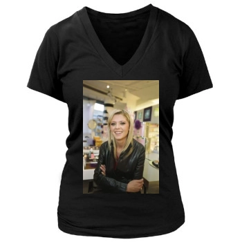 Tara Reid Women's Deep V-Neck TShirt