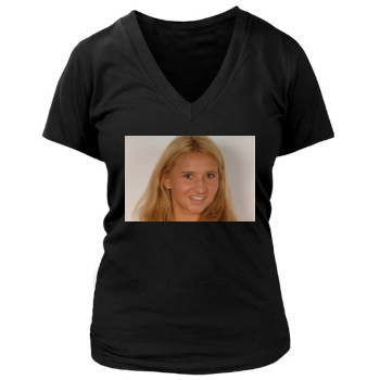 Tatiana Golovin Women's Deep V-Neck TShirt