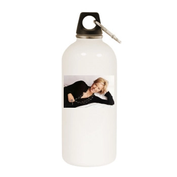 Tea Leoni White Water Bottle With Carabiner