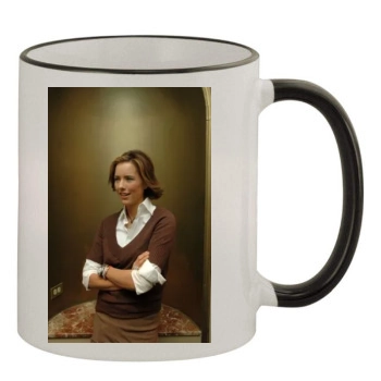 Tea Leoni 11oz Colored Rim & Handle Mug