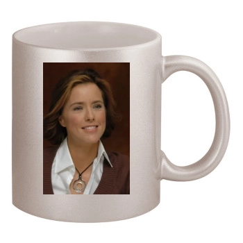 Tea Leoni 11oz Metallic Silver Mug