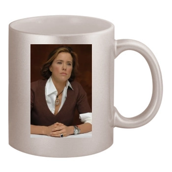 Tea Leoni 11oz Metallic Silver Mug